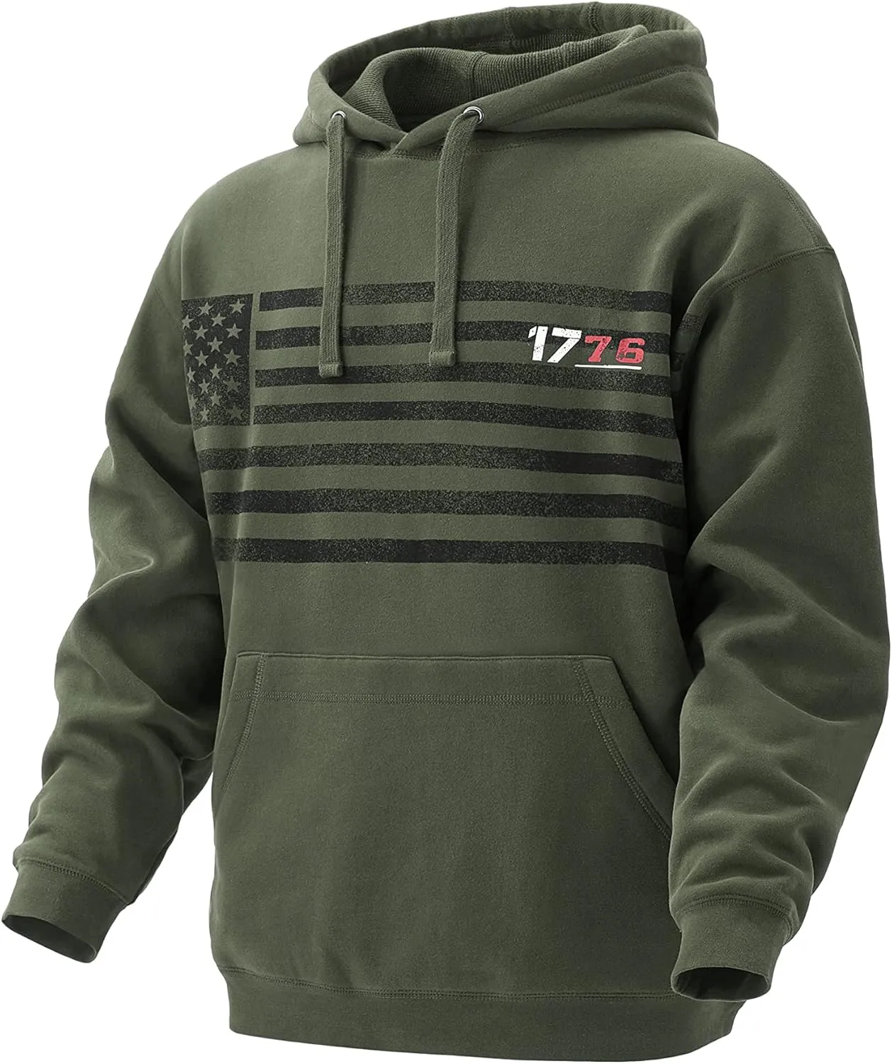 Men's USA Flag Patriotic Hoodie Ultra Soft Heavyweight Sweatshirt