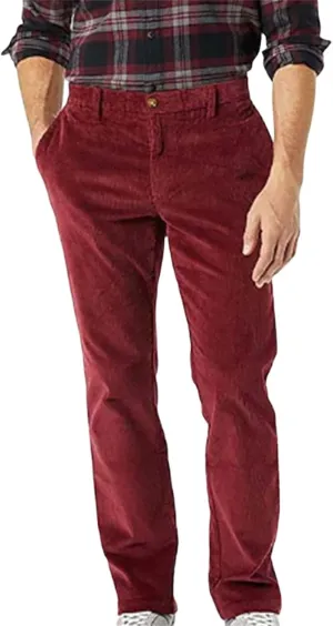 Mens Vintage Suit Pants Stretch Business Pant Slim Fit Dress Trousers for Office Work Flat Front Straight Leg Pants