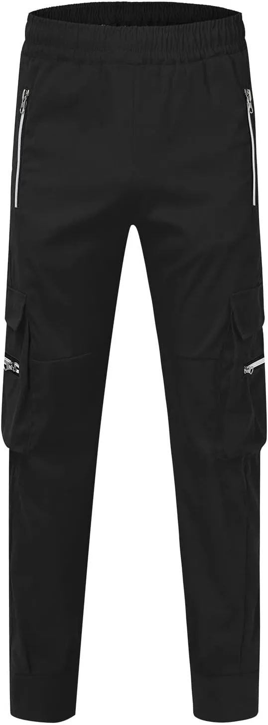 Men's Wide Leg Flare Sweatpants Slim Fit Stretch Pants for Men Skinny Fit Black Slacks Men Men's Sports Track Pants