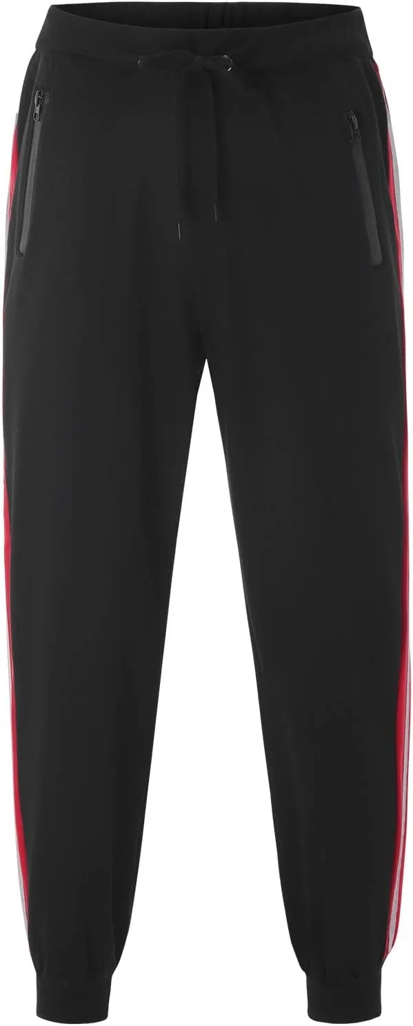 Mens Workout Cargo Sweatpants Jogger Pants Big & Tall Pockets Trousers for Running Training Men's Heavyweight Fleece