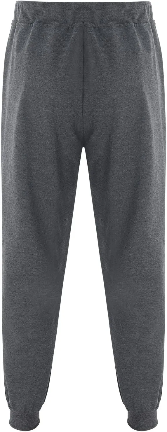 Mens Workout Cargo Sweatpants Jogger Pants Big & Tall Pockets Trousers for Running Training Men's Heavyweight Fleece