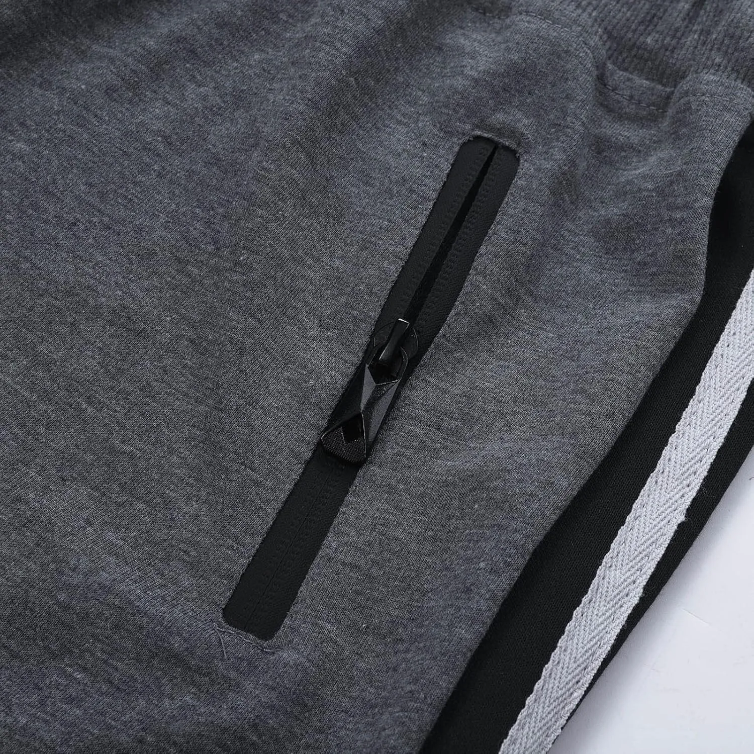 Mens Workout Cargo Sweatpants Jogger Pants Big & Tall Pockets Trousers for Running Training Men's Heavyweight Fleece