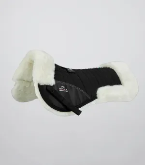 Merino Wool Saddle Pad - Half Pad Black/Natural Wool