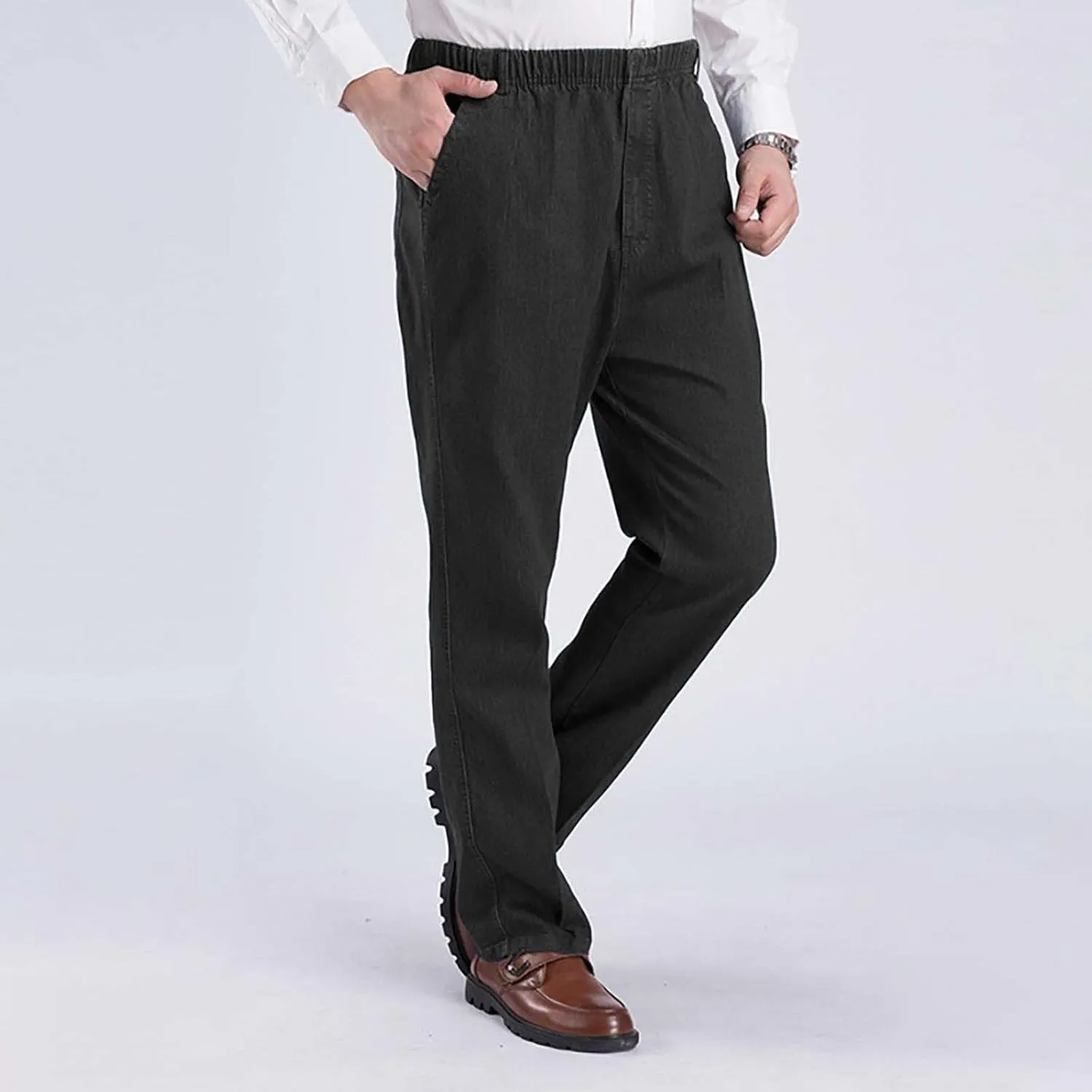 MIDOO Sweatpants for Men Baggy Athletic Training Track Joggers Drawstring Stretch Elastic Waist Pants Comfy Lounge Pants