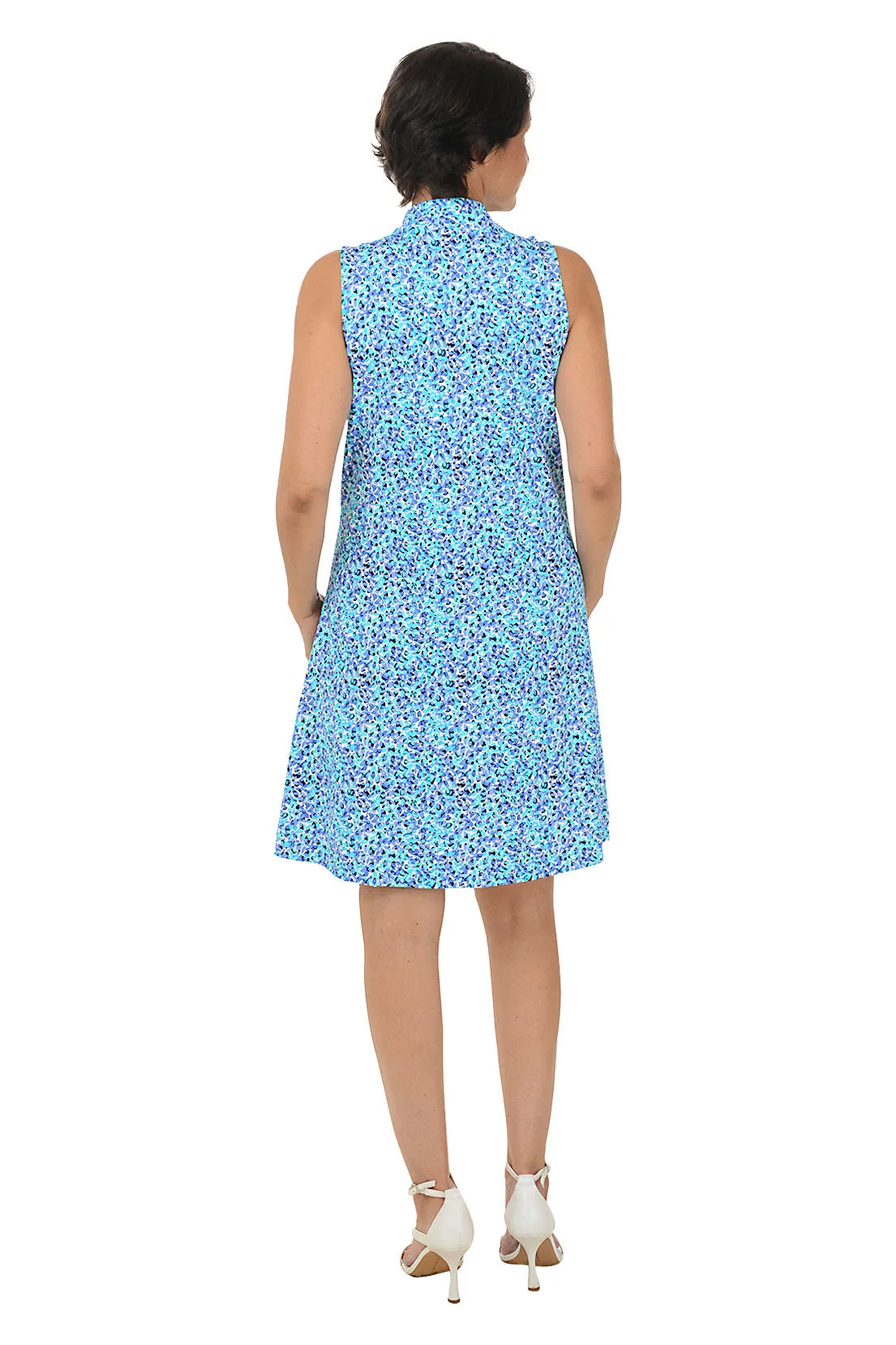 Mini Flowers Cooling UPF50  Mock Neck Dress