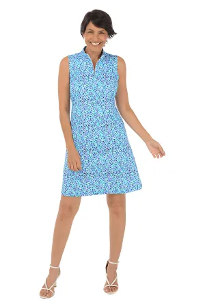 Mini Flowers Cooling UPF50  Mock Neck Dress