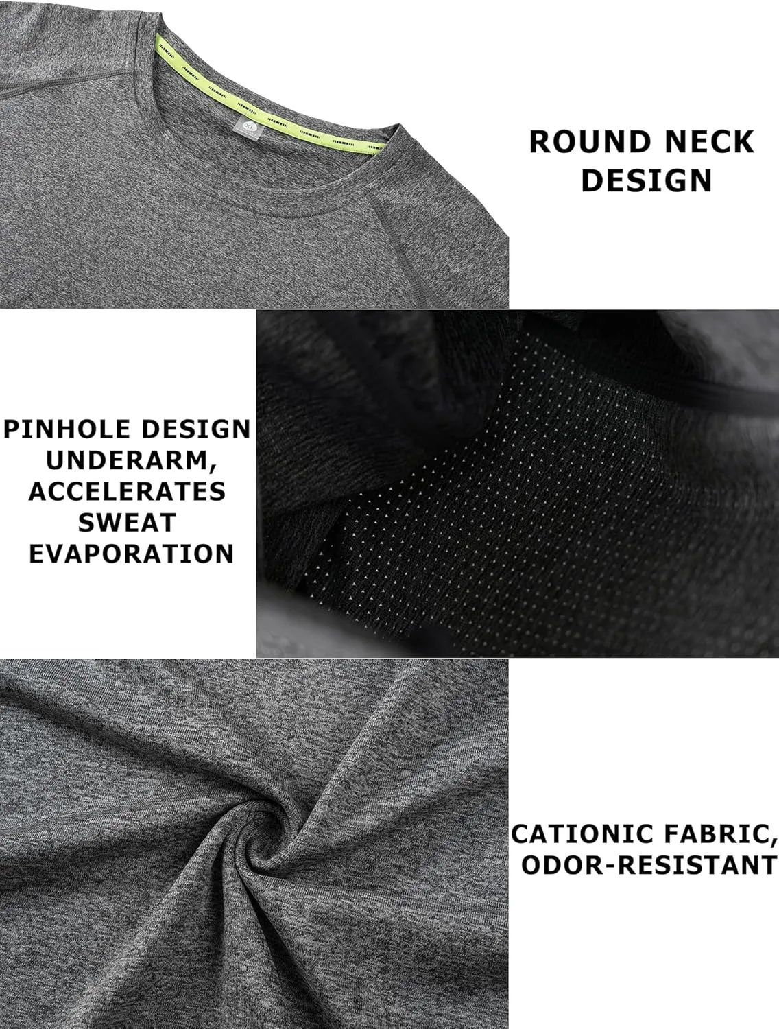 Moisture Wicking Soft Running Pickleball Workout Shirts for Men
