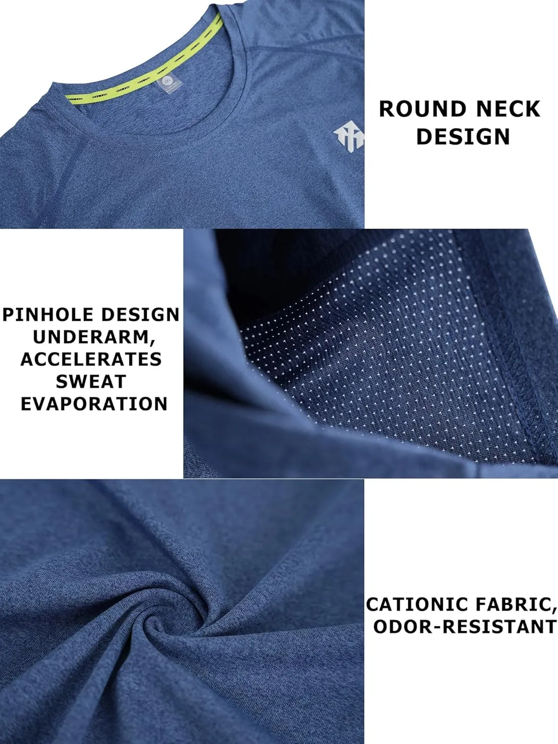 Moisture Wicking Soft Running Pickleball Workout Shirts for Men