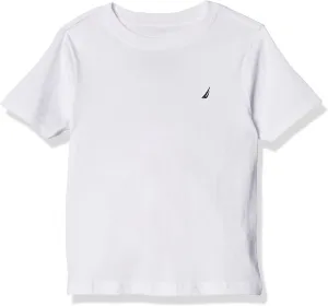 Nautica Boys' Short Sleeve Solid Crew Neck T-Shirt, Soft, Comfortable, Relaxed Fit
