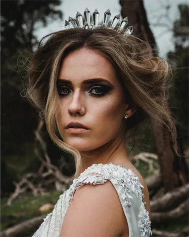ON SALE - Wedding crown - ethereal princess crystal crown - Venine by Kezani