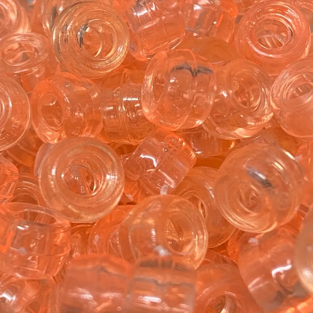Orange Transparent - Acrylic Pony Beads