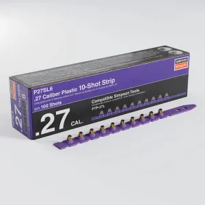 P27SL 0.27-Caliber Plastic, 10-Shot Strip Load, Purple (100-Qty)
