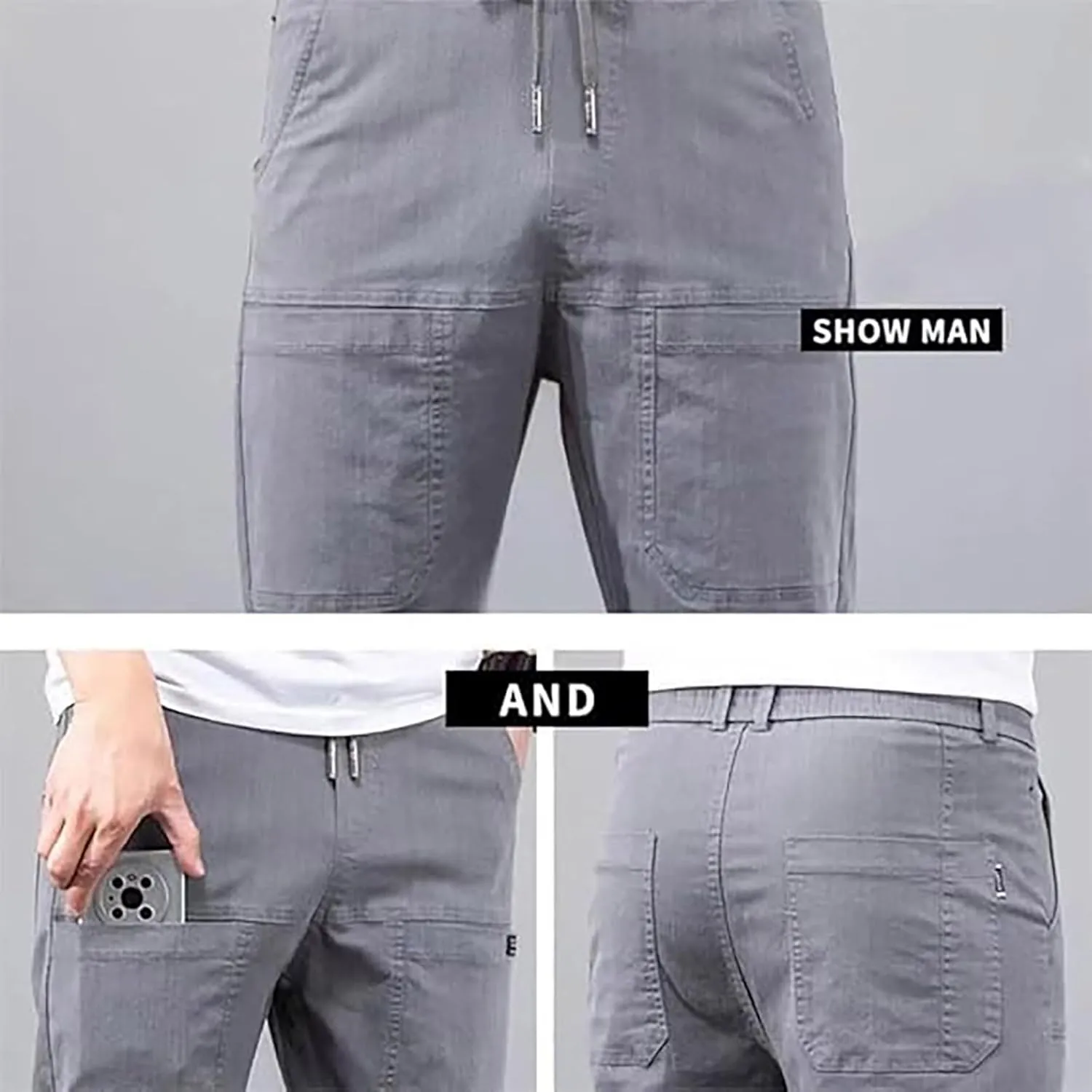 Palcomfy Pants for Men Pocket Casual Pants Loose Fit Men's Casual Pants Men's Palcomfy Ultra Stretch Breathable