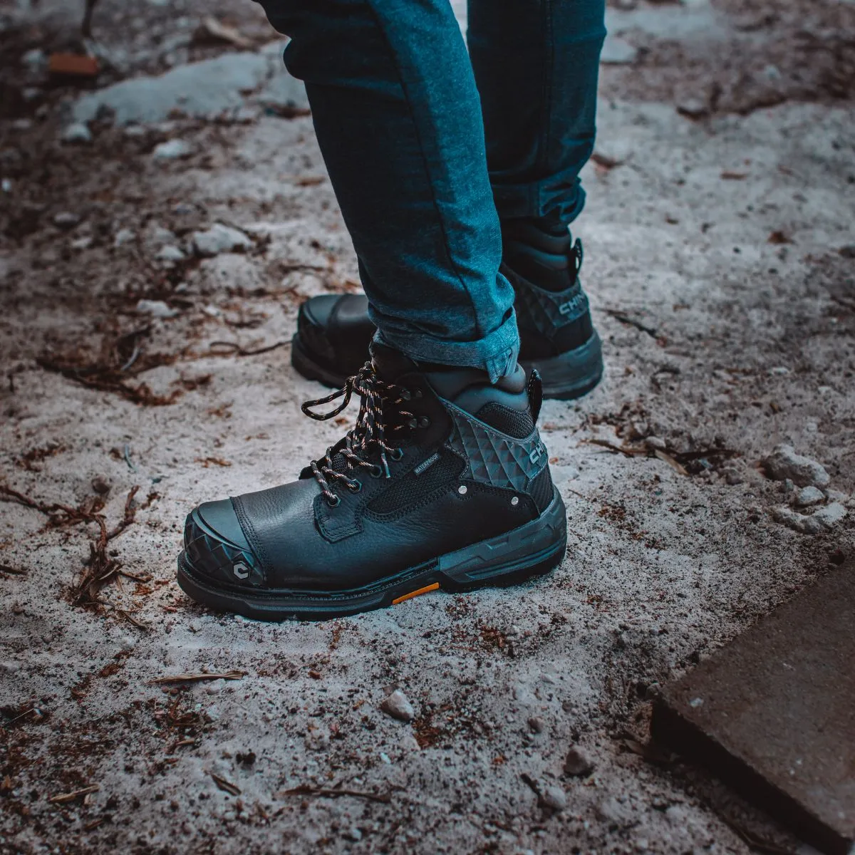 Pallet Jack 6" Comp Toe Men’s Waterproof Work Boot - Black