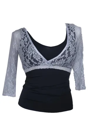 Papa Fashions 3/4 Sleeve Lace Coverup T2372