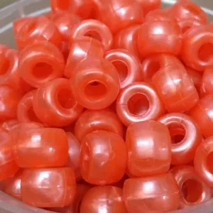 Peach Pearlised - Acrylic Pony Beads