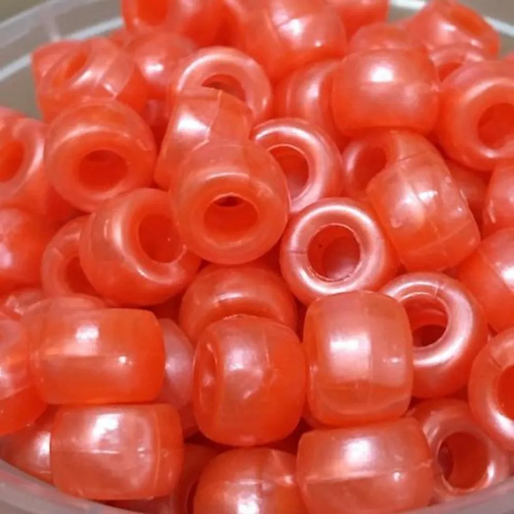 Peach Pearlised - Acrylic Pony Beads