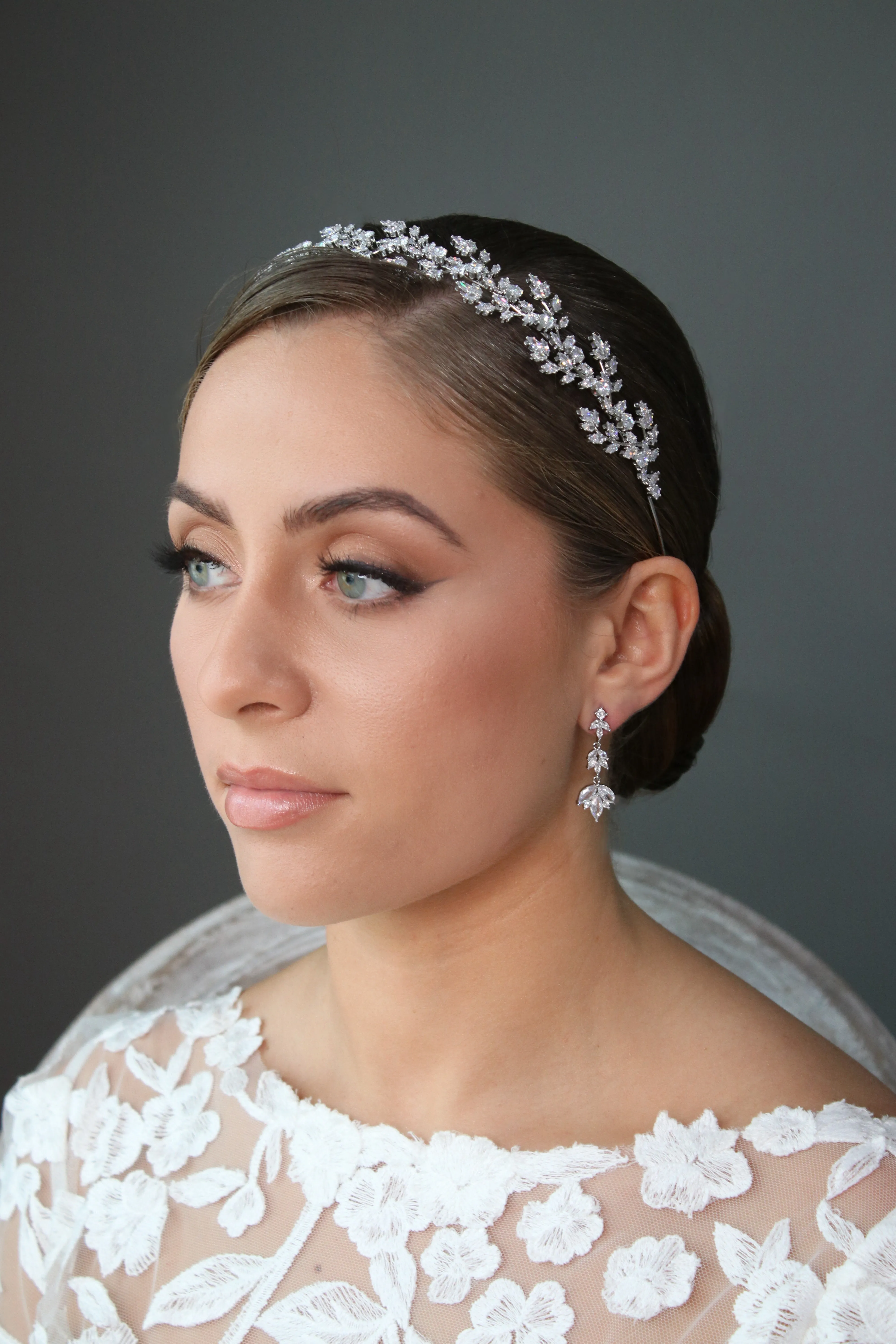PENELOPE Simulated Diamond Headband Headpiece