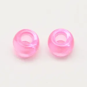 Pink Transparent - Acrylic Pony Beads