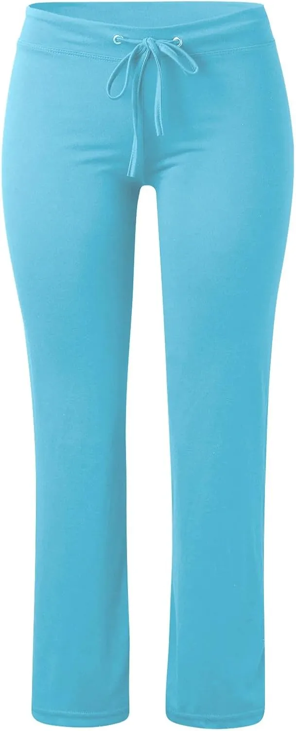 Plus Size Yoga Pants for Women 2024 Casual Drawstring Elastic High Waist Wide Leg Workout Pants Loose Comfy Trousers