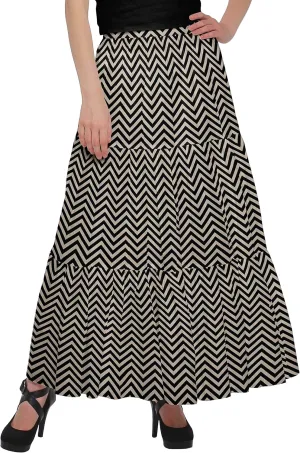Printed Women Skirts Flared Wrap Style Skirt for Girls Casual Clothing