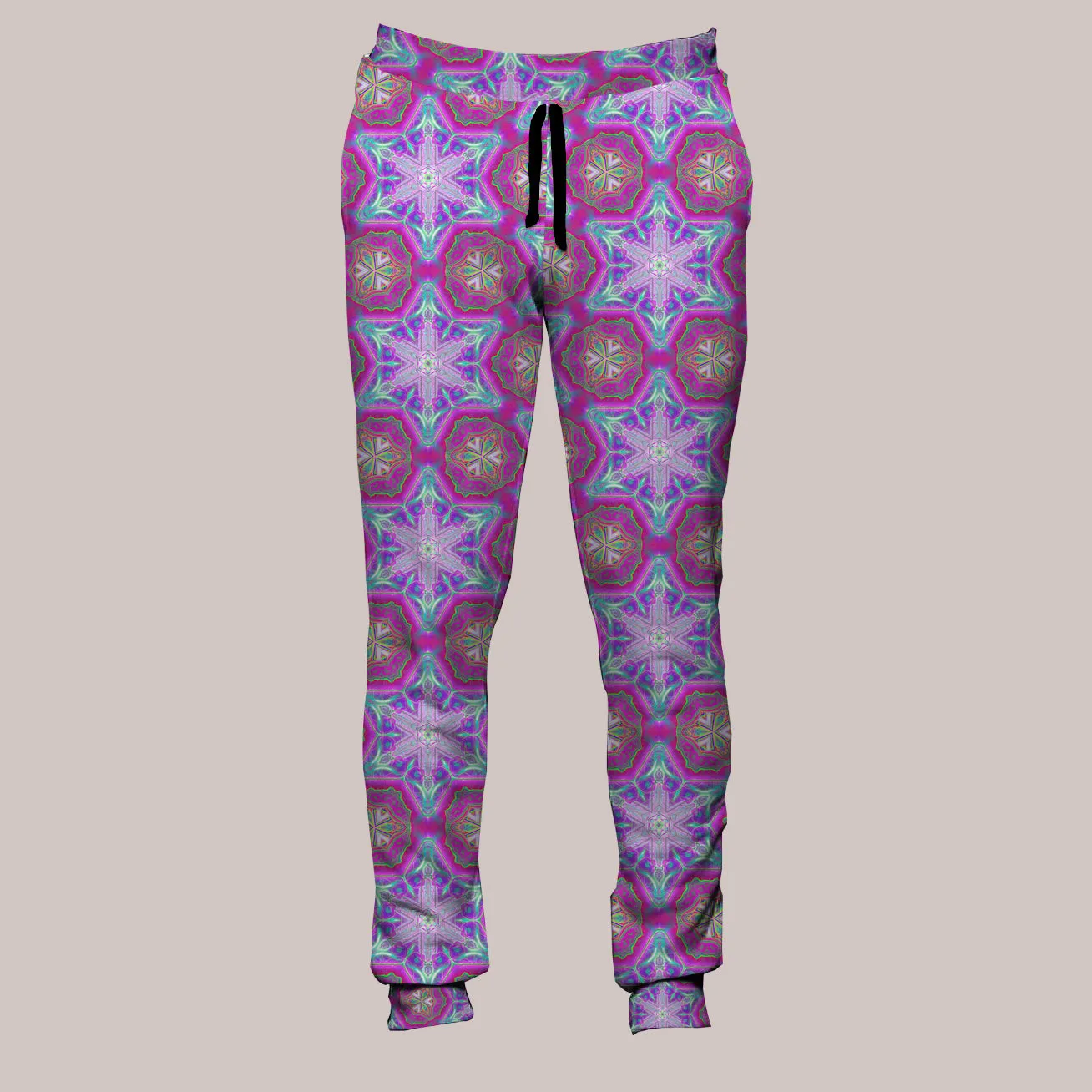 Psychedelic Joggers (UV/RGB, Eco-Friendly, Unisex, Fleece-Lined) | ENTHEOELECTRIC