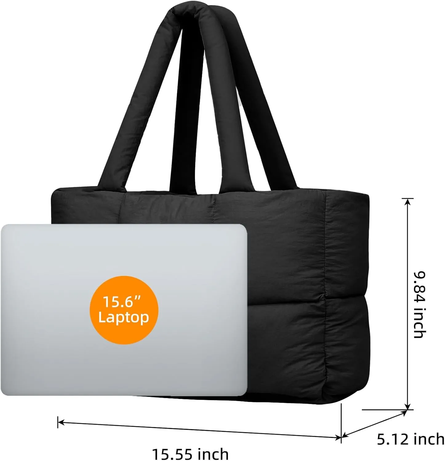 Quilted Puffer Tote Bag for Women Soft Puffy Handbags Purse Soft Lightweight Shoulder Bag