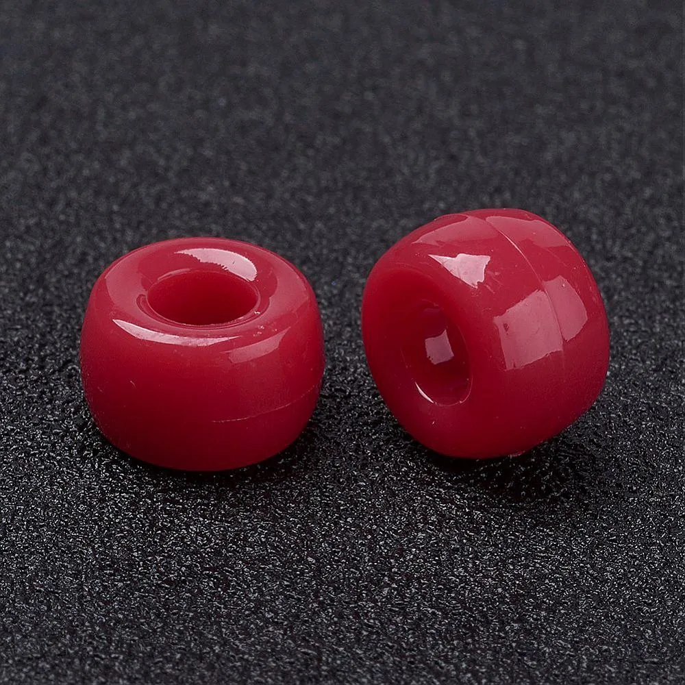Red Opaque - Acrylic Pony Beads