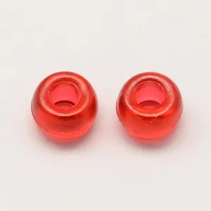 Red Transparent - Acrylic Pony Beads