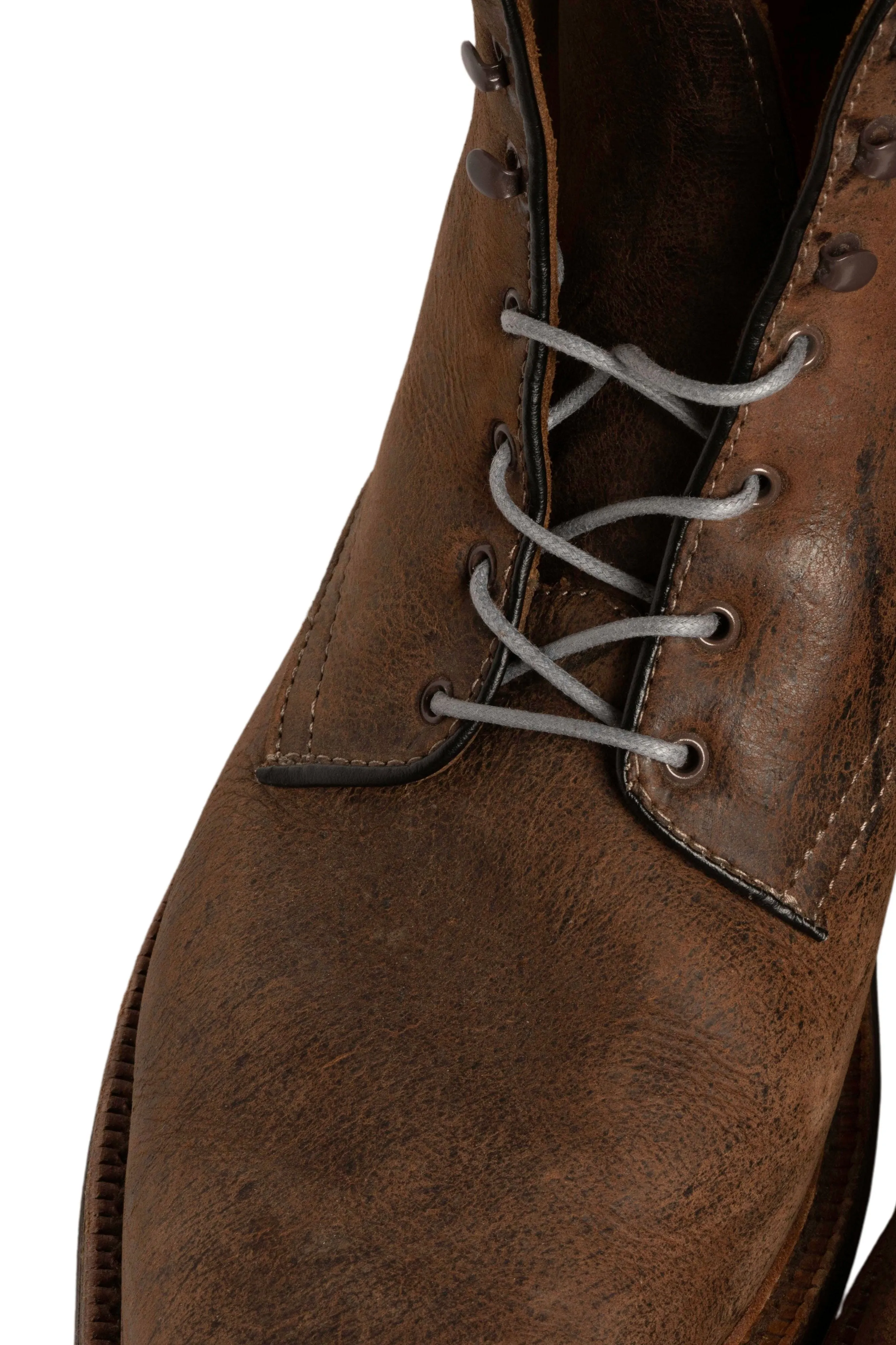 Round Dark Gray Waxed Cotton Bootlaces