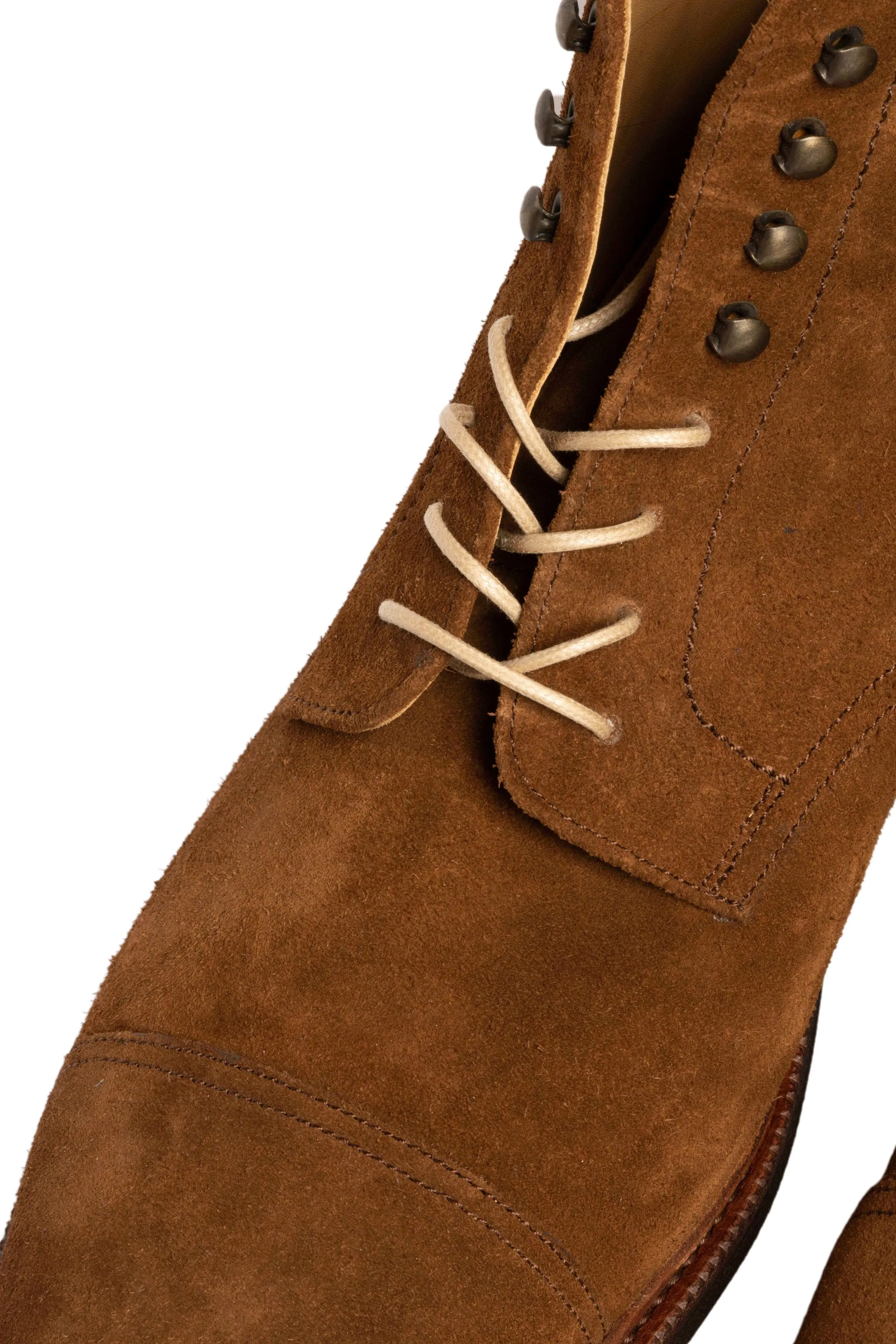 Round Intense Beige Waxed Cotton Bootlaces