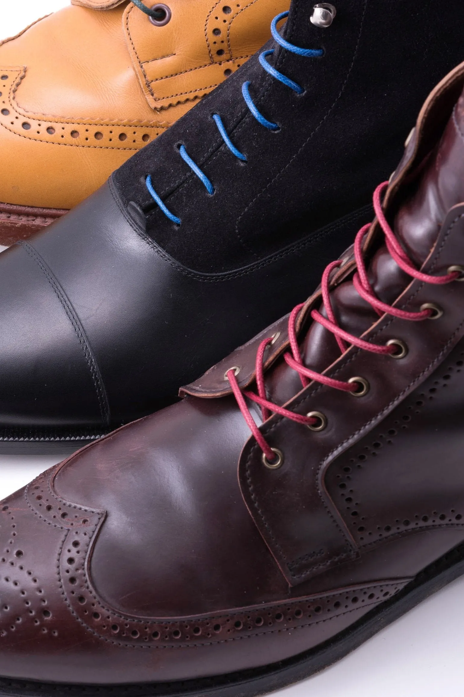 Round Red Waxed Cotton Bootlaces