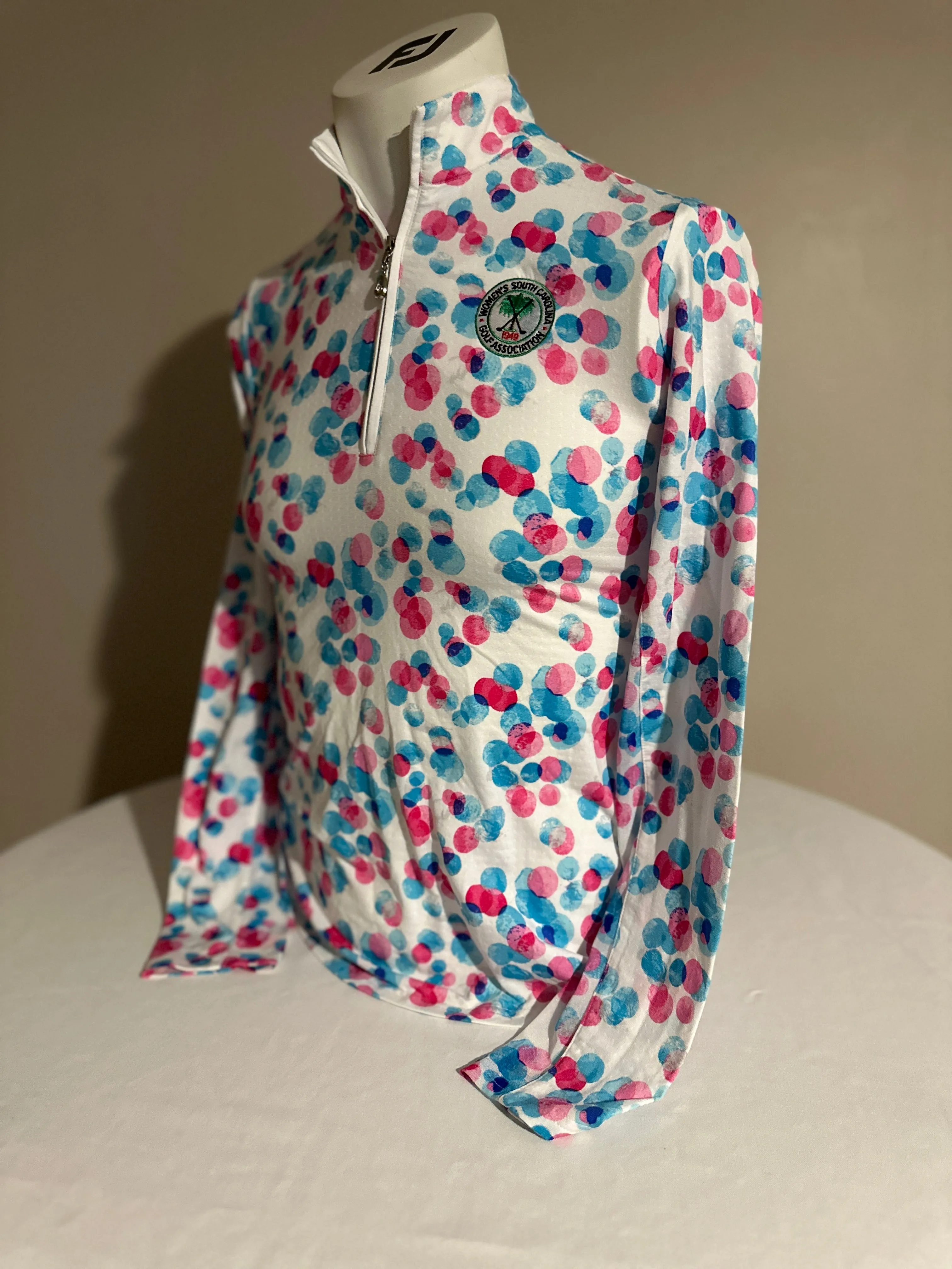 SanSoleil Pink and Blue Polka Dot