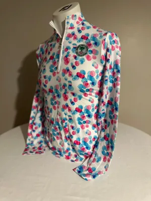 SanSoleil Pink and Blue Polka Dot