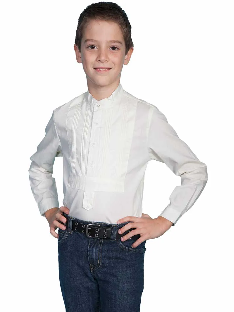 Scully RW032K-IVO Kids Tuxedo Front Shirt Ivory
