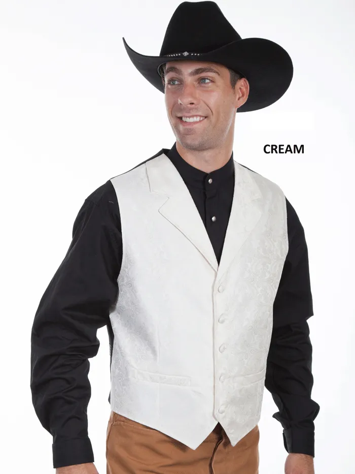 Scully RW093 Mens Rangewear Paisley Button Vest In Various Colors