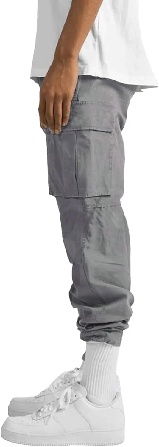 sdbrld Cargo Pants For Men Mens Casual Relaxed Fit Pants Beach Streetwear Baggy Trousers Cargo Pants with Zipper Pockets