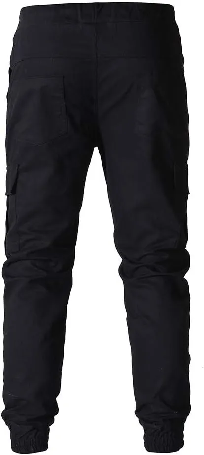 sdbrld Cargo Pants For Men Men's Fashion Outdoor Hiking Joggers Solid Drawstring Recreation Fitness Cargo Pants with Pocket