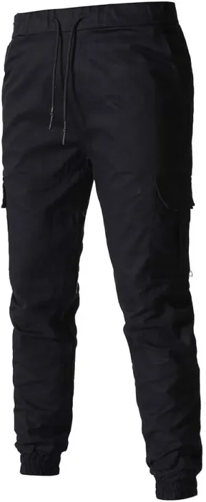 sdbrld Cargo Pants For Men Men's Fashion Outdoor Hiking Joggers Solid Drawstring Recreation Fitness Cargo Pants with Pocket