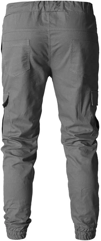 sdbrld Cargo Pants For Men Men's Outdoor Hiking Joggers Fashion Solid Drawstring Recreation Fitness Cargo Pants with Pocket