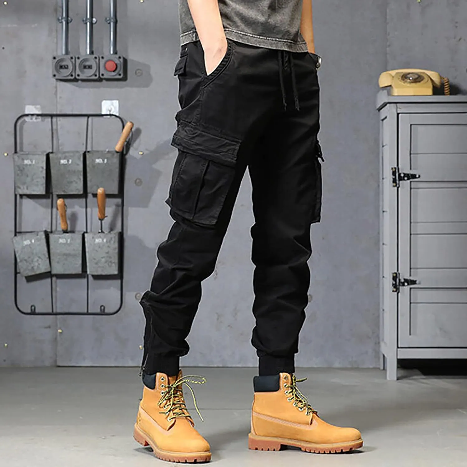 sdbrld Cargo Pants For Men Mens Ripstop Tactical Pants Casual Lightweight Outdoor Hiking Water Resistant Pants with Pockets
