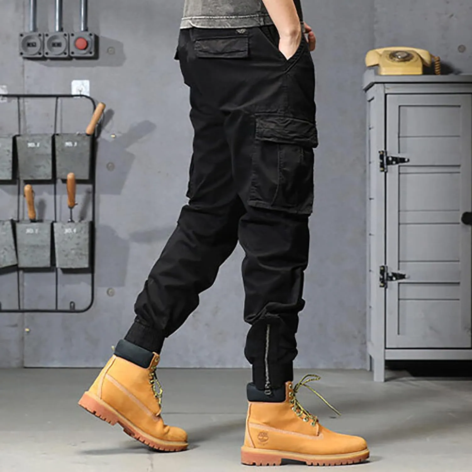 sdbrld Cargo Pants For Men Mens Ripstop Tactical Pants Casual Lightweight Outdoor Hiking Water Resistant Pants with Pockets