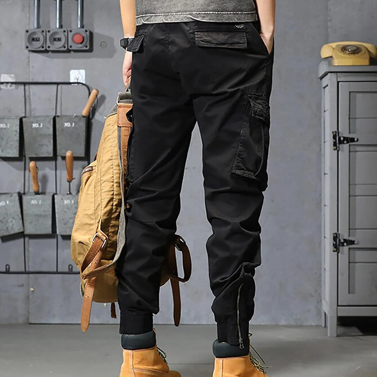 sdbrld Cargo Pants For Men Mens Ripstop Tactical Pants Casual Lightweight Outdoor Hiking Water Resistant Pants with Pockets