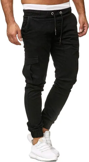 sdbrld Cargo Pants For Men Slim Fit Sweatpants For Men Pack Mens Casual Joggers Pants - Cotton Drawstring Chino Cargo Pants Hiking Outdoor Twill Track Jogging Sweatpants Pants