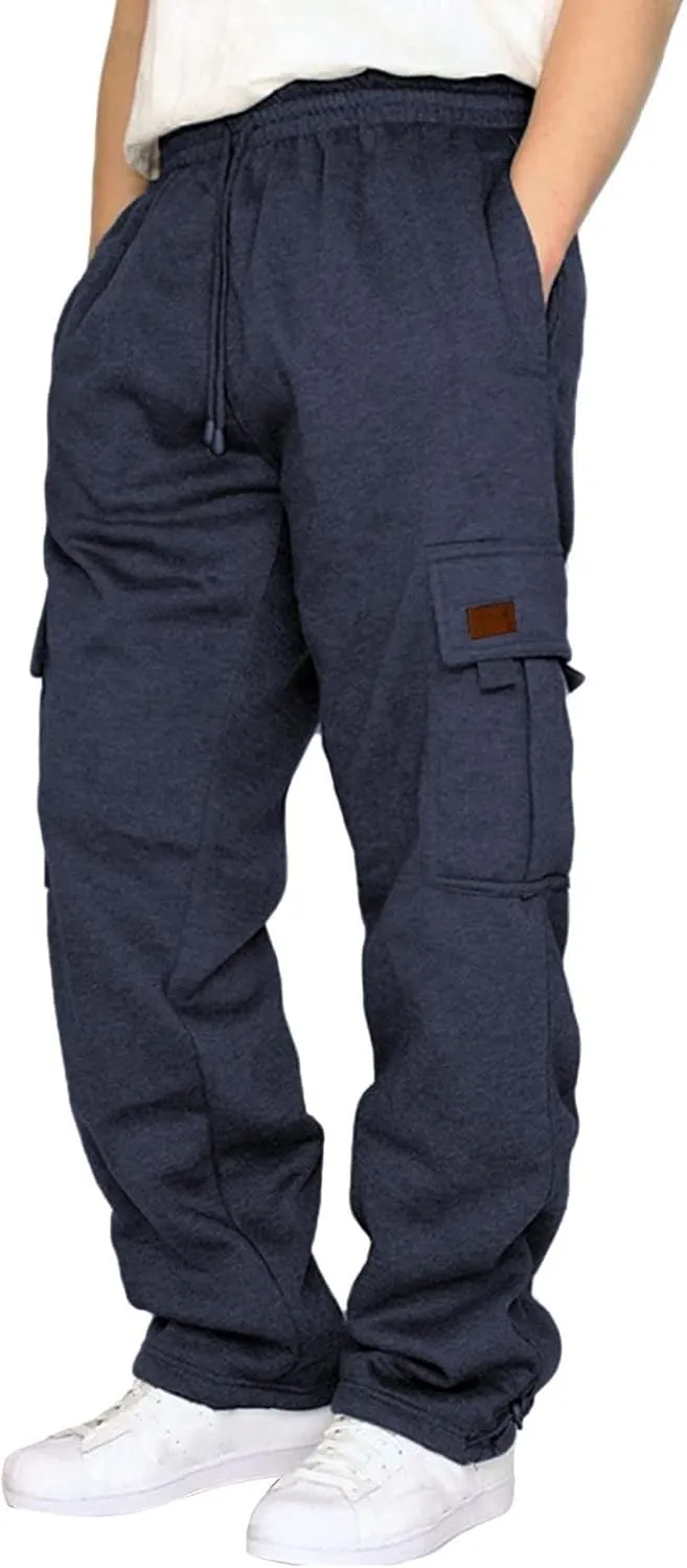 sdbrld Sweatpants For Men Mens Fashion Joggers Pants Cotton Drawstring Cargo Pants Hiking Outdoor Track Sweatpants Trousers