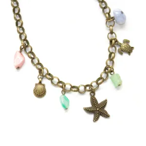 Sea Trinket Charm Necklace - Coastal Collection