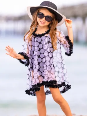 See Through The Clouds Polka Dot Cover Up