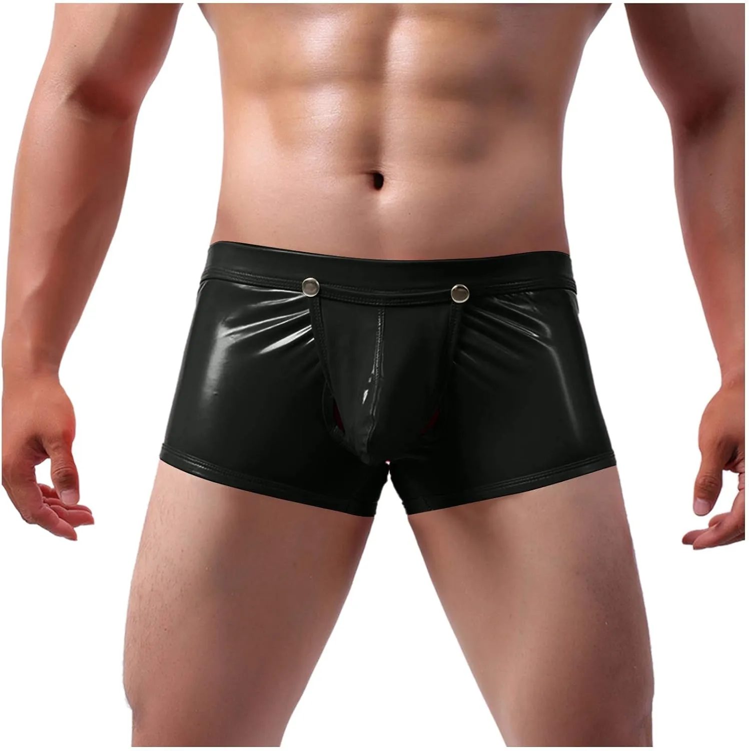 Sexy Faux Leather Lingerie Thong Underwear for Men Comfortable Briefs String Shorts Apparel