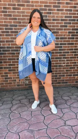 Shades of Blue Kimono