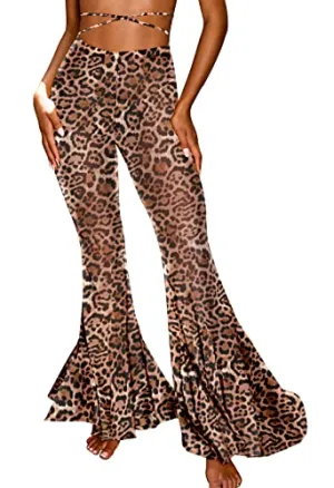 Sheer Mesh Ruffled Pants (up to 3XL)